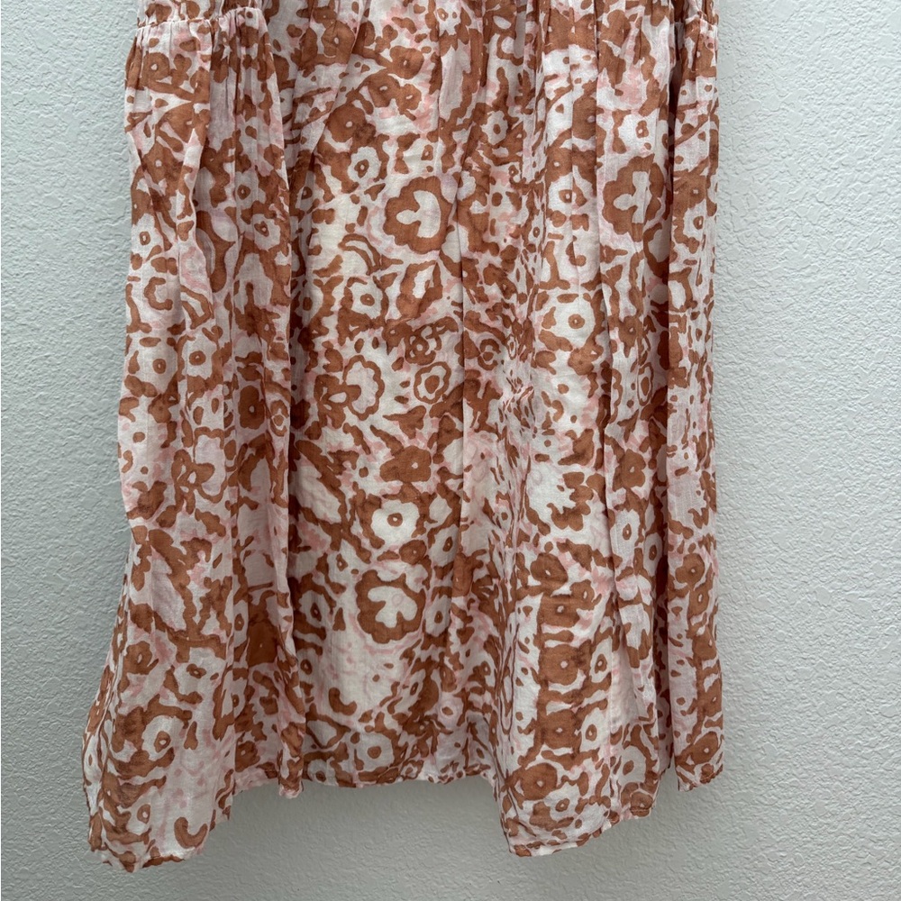 Joie Limited Edition Floral Tiered Maxi Dress - Tan and Cream, Size Medium - Picture 5 of 11